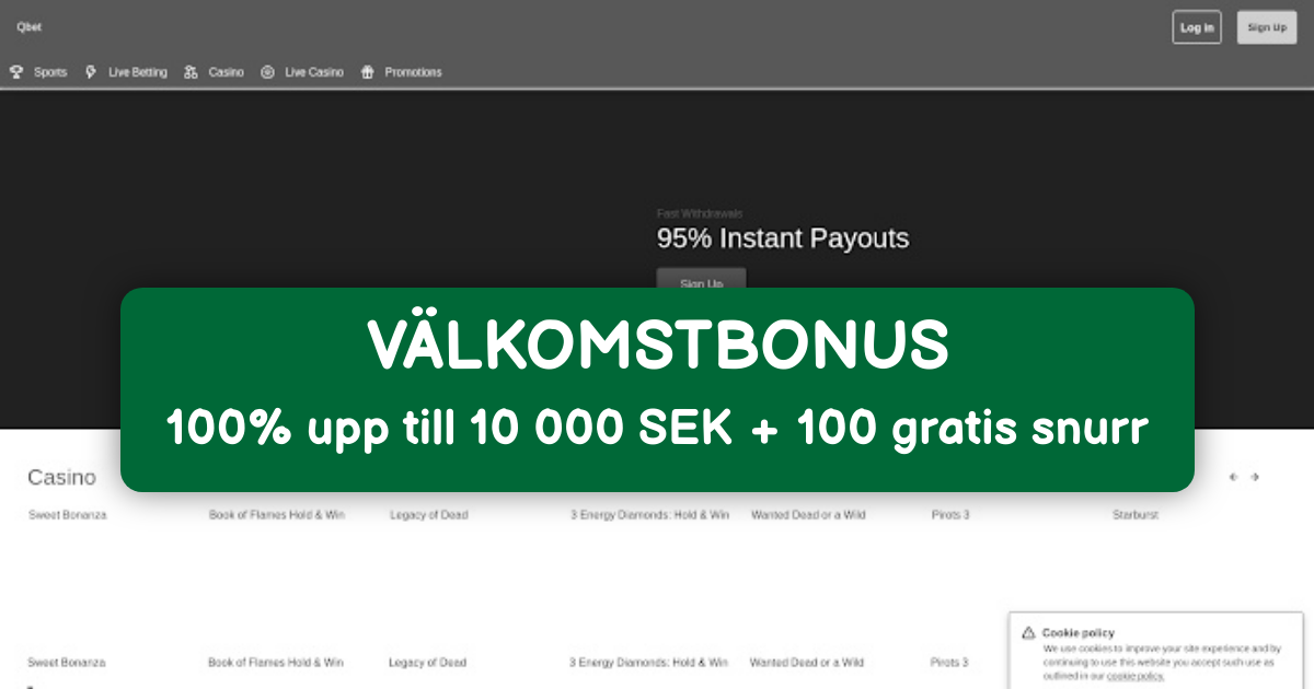 QBet Casino - Bästa slots online i Sverige